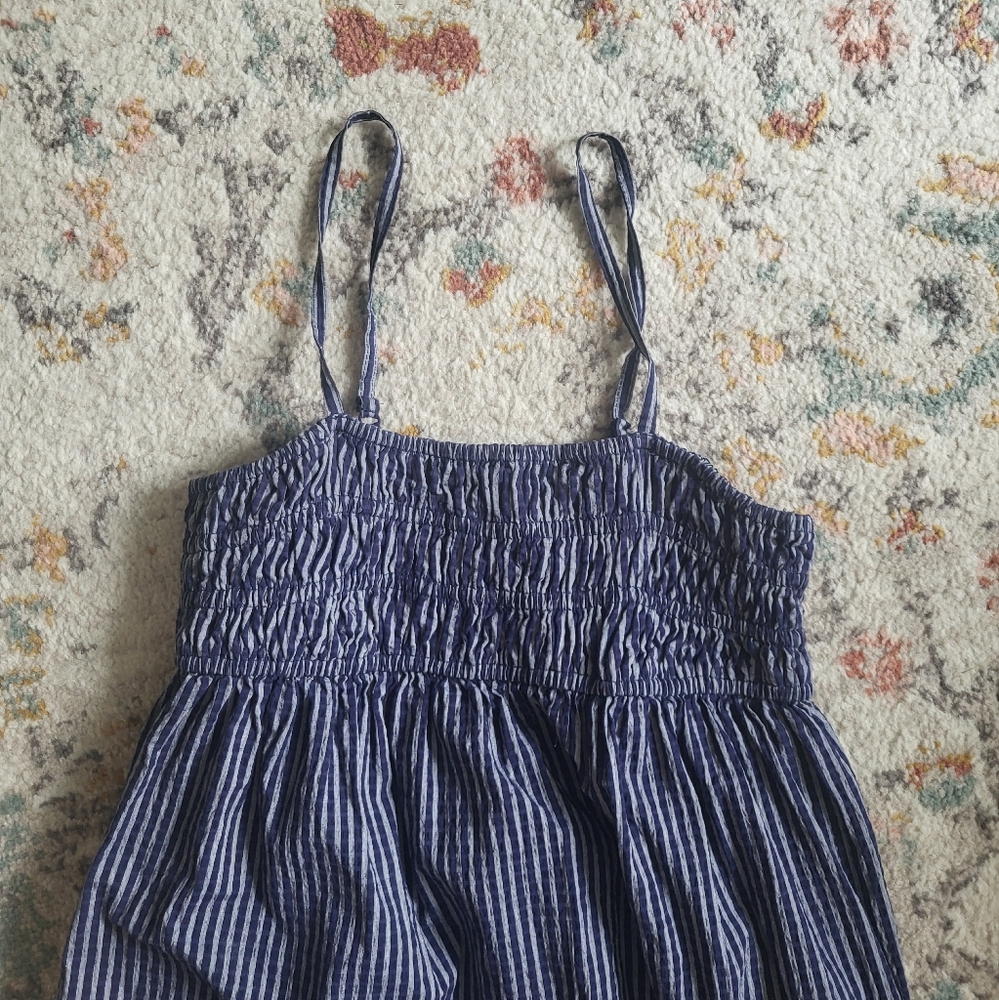 a new day Navy and White Ruched Dress